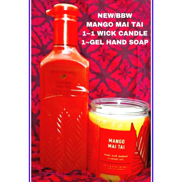 🔥 "MANGO MAI TAI" 2-ITEMS GEL HAND SOAP & 1-WICK CANDLE - Picture 3 of 3